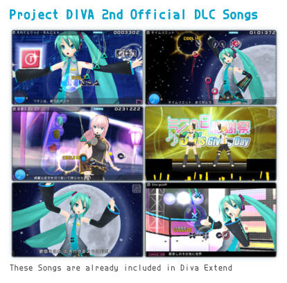 Diva 2nd DLC Songs